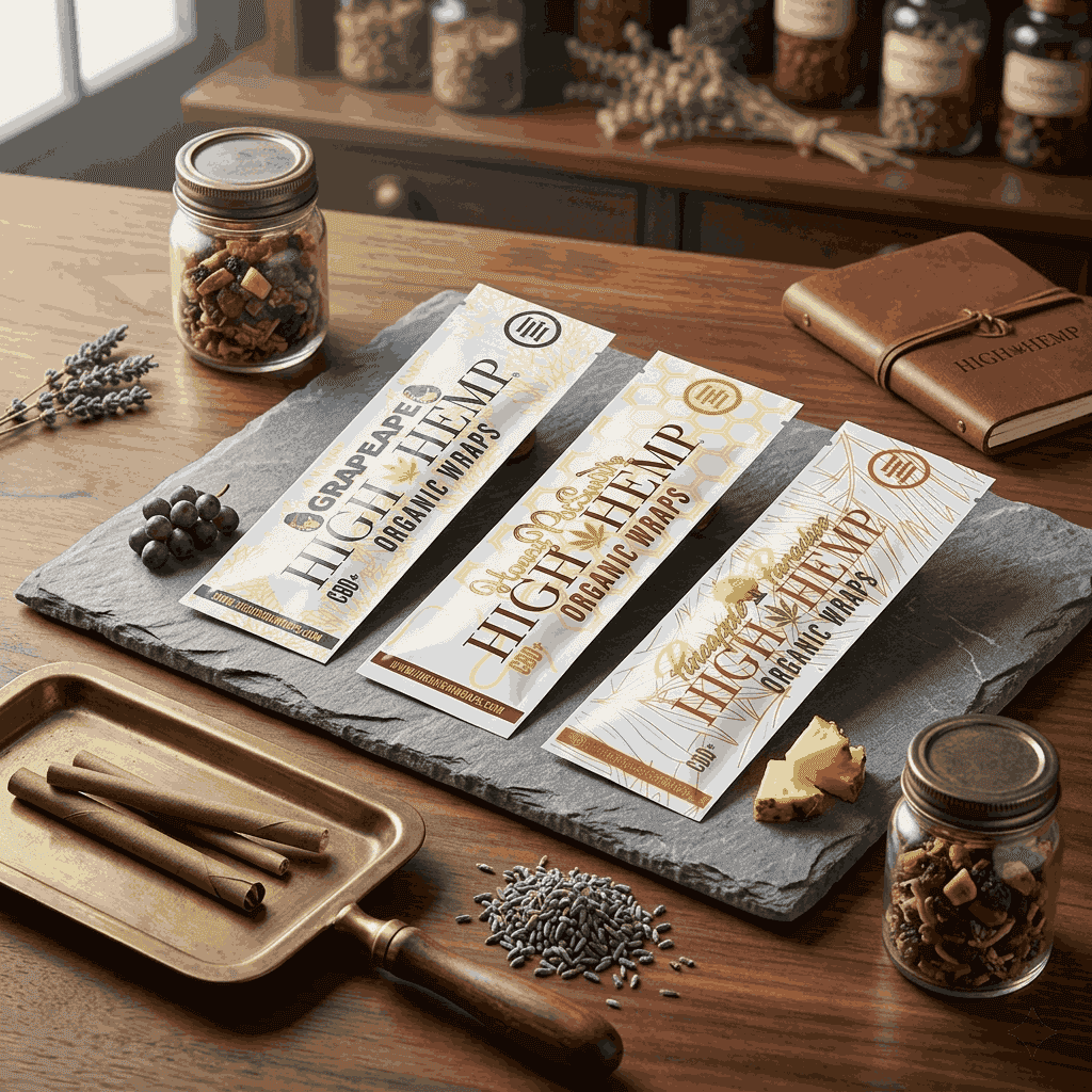 High Hemp Organic Wraps | Vegan & Tobacco-Free (2 Wraps per Pack)
