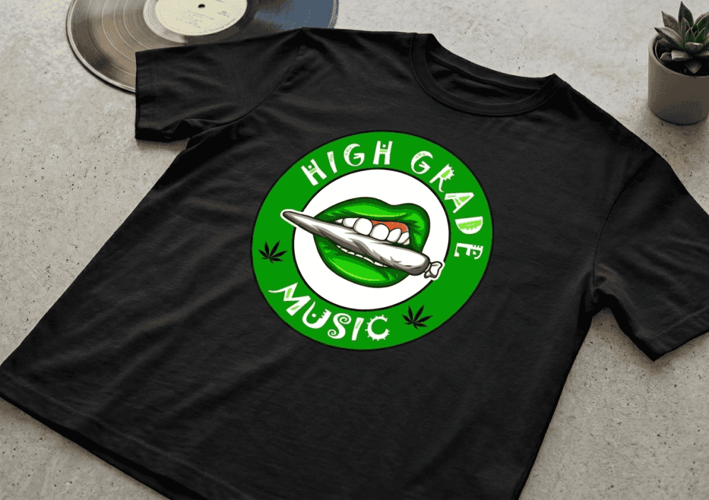High Grade Music Iconic Lips Black Tee