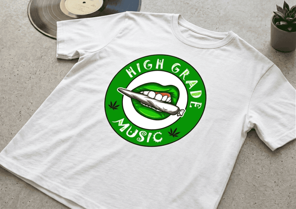 High Grade Music Iconic Lips White Tee